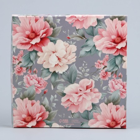 Cookie box, confectionery packaging with PVC lid, with love for you, 21 x 21 x 3 cm-5
