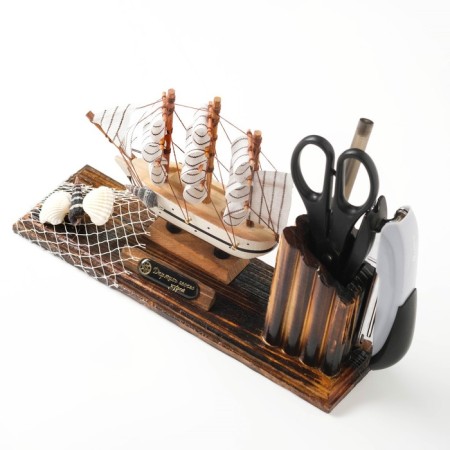 Set of desktop "Dream ship" with a stand for pens, 15 x 22 x 7 cm-7