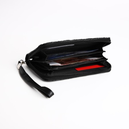 Women's wallet with lightning, black color-3
