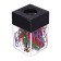 Square crossbreaker with a magnet is transparent plastic, colored paper clips 100 pieces