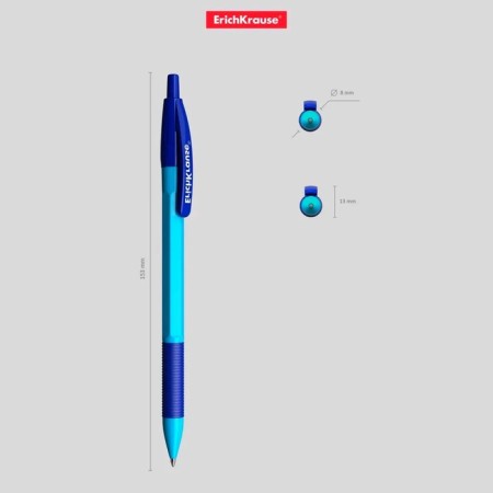 Ballic handle Erichkrause R-301 Neon Matic & Grip, Node 0.7 mm, automatic, blue rod, Mix case (4 colors)-3
