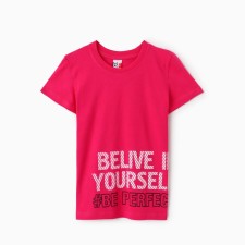 T -shirt for girls, Fuchsia color, height 158 ​​cm