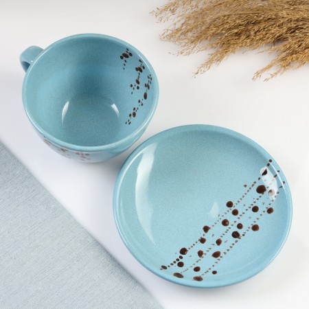 Tea couple "Gift" 0.3l / 16cm, blues-3