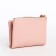 Women's wallet on the button, pink color