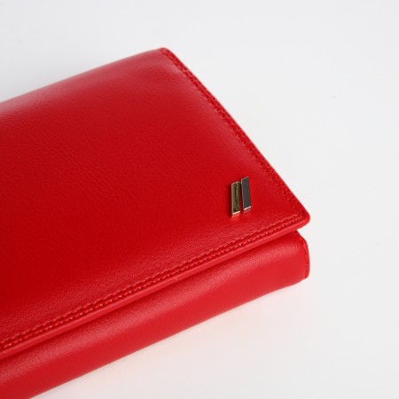 Women's wallet on magnet, red color-2