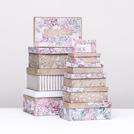 A set of boxes 10 in 1 "Congratulations!", 30 x 20 x 13-12 x 6.5 x 4 cm-1