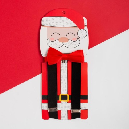 New Year's set for the boy KAFTAN "Santa Claus" Little Building and Babochka tie, polyester-1