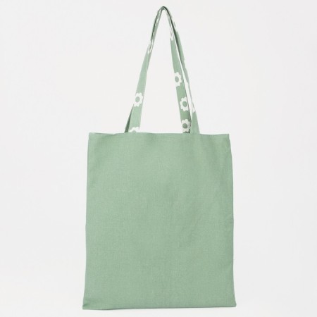 The shoper bag is bilateral, without fastening, outer pocket, green color-1