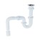Siphon for washing "Ani Plast" D0110, 1 1/2 "x40 mm, direct -flowing, with corrugation 40x50 mm