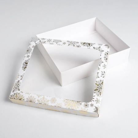 Gift box "Snowflakes", 23.5 x 20.5 x 5.5 cm, New Year-2