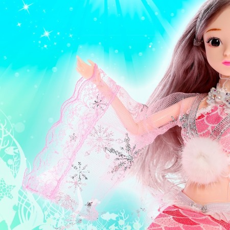 Fairytale doll "Princess Mermaid", pink color-6