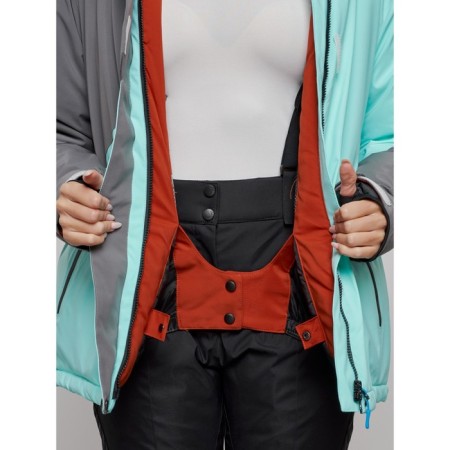 Ski jacket women's winter, size 58, turquoise color-8