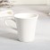 Tea couple ceramic "White Monster", a mug of 100 ml, a saucer 15x14 cm, white color