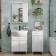 Cabinet-mirror suspended Sanstar "Volga 60" White