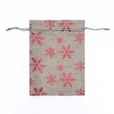 Gift bag from the canvas "Snowflakes", 15 x 20 cm-1