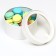 Set 2 in 1 round boxes "white" with a window, 21 x 11 - 18 x 10 cm