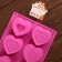 Baking shape of the shade “heartbeat”, silicone, 30 × 17.5 cm, 8 cells (7 × 6.5 cm), color mix