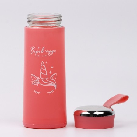 Water bottle "Believe in the miracle", 350 ml, glass-1