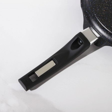 Pancake pan “granite Star”, d = 22 cm, plastic handle, anti -stick coating, black color-4