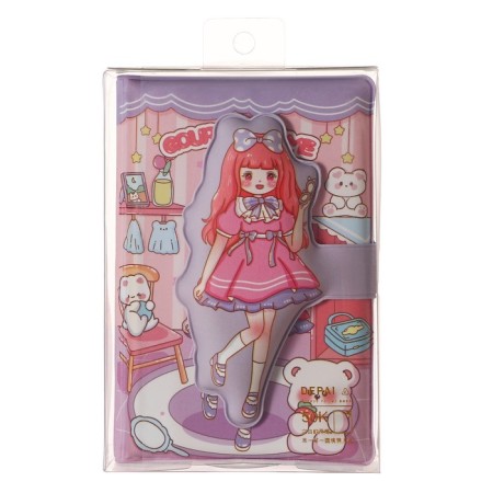 Gift notebook, A6, 100 sheets, color block, with a curly knife, PVC cover, "Anime", mix-1