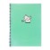 Notebook on the crest of Calligrata "Here is a cat", a4 80 sheets in a cage, cover coated cardboard, offset, green