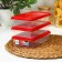 A set of food containers “ASTI”, 3 pcs, 750 ml, 18.5 × 12 × 7.8 cm, rectangular, red color