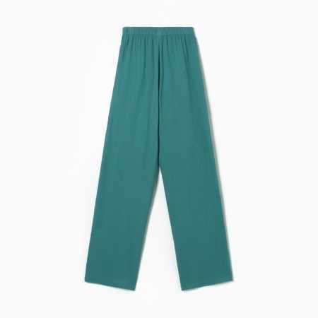 Women's trousers, free cut MIST MUSLIN size l, col. turquoise-7