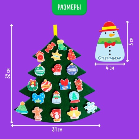 Game set of felt "prediction from Christmas tree"-3