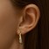 Earrings with rhinestones Xuping importance, white color in gold