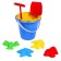Sanding set of 8 items: bucket, strainer, scoop, rake, molds 4 pieces