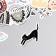 Stickers for the creativity "Cats and Rainbow" set of 50 pcs 4x7 cm