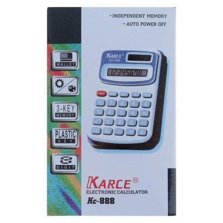 Pocket calculator with cover 8 - discharge, KC - 888, works on battery (AG 10 tablet)-3