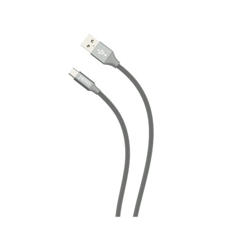 PERO DC-02, Type-C cable-USB, 2 A, 1 m, fabric braid, gray-2