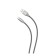 PERO DC-02, Type-C cable-USB, 2 A, 1 m, fabric braid, gray