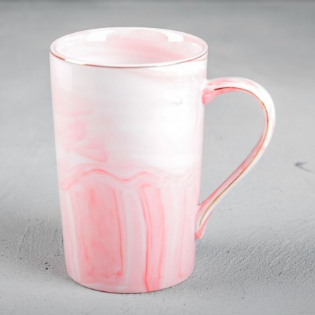 Ceramic mug "Good morning, beloved", 350 ml, pink color-3