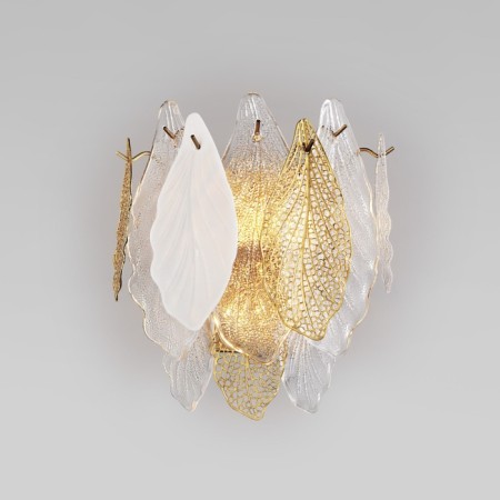 Wall lamp Bogate’s Leaf 369/3, E14, 3x40W, 320x160x340 mm, brass color