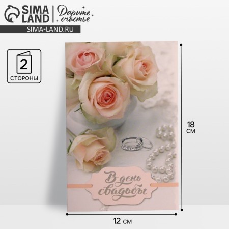 Wedding postcard "On the best day" 12 x 18 cm