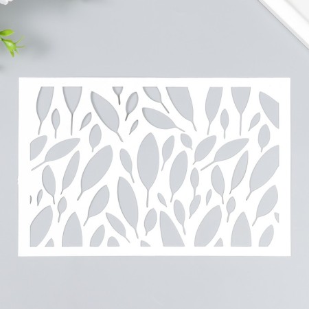 Plastic stencil "leaflets" 24x16 cm