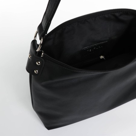 Lurch bag with a zipper, textura, average size, black color-5