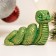 Figure "Snake Spiral" Green with gilding, 4x7x4cm