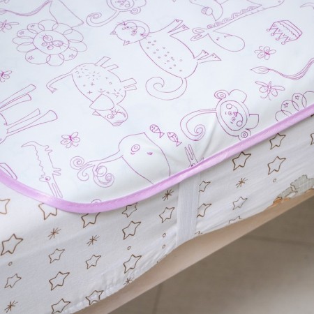 Adhesive - a dagger 70x100 cm, with holdings -holders, white color with a print-5