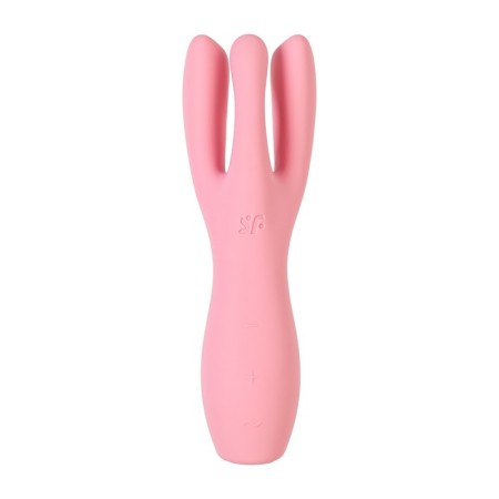 Satiffyer Threesome 3, 14 cm, silicone, silicone, pink color-1