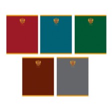 Notebook of 48 sheets in the line on the scraper, state symbol, coated cardboard, mix