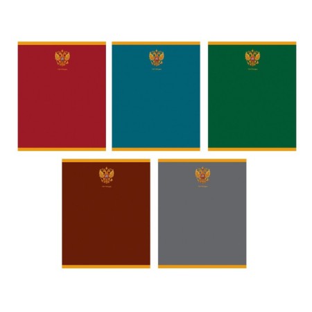 Notebook of 48 sheets in the line on the scraper, state symbol, coated cardboard, mix