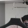 Shoulders-hanger for clothes, size 48-50, coating Soft-Touch, black color