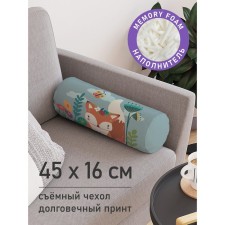 Pillow Golk “The fox hid in flowers, decorative, size 16x45 cm