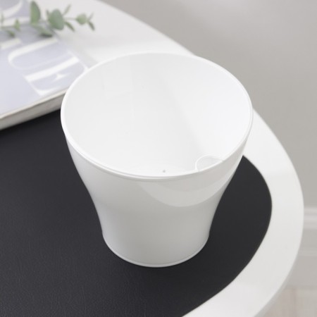 Kashpo for flowers with an insert "Athena", 1 l, white color-2