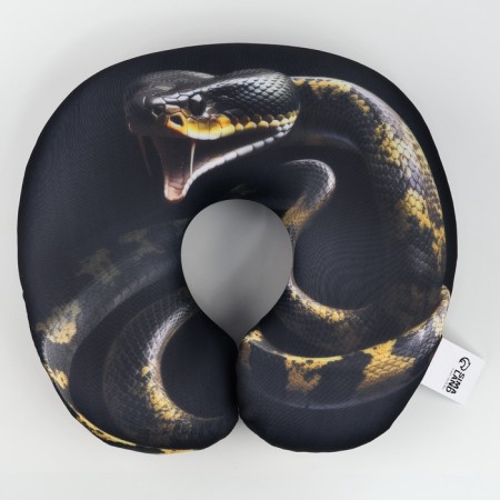 New Year. Pillow for travel Antistress "Snake", black-2