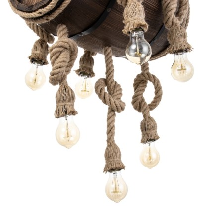Barrel chandelier 7he27 40W Black 41x33x30 cm-4