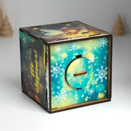 New Year's piggy bank Cube "Score, everything will come true" 10x10x10 cm-6